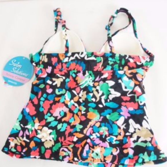 $68 Retail Floral-Print Tankini Top NWT - Picture 2 of 2